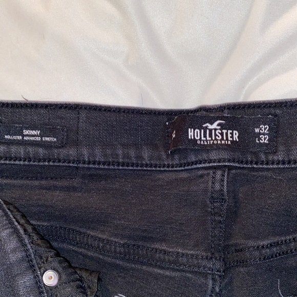 Men’s Black Hollister Skinny Advanced Stretch distressed jeans 32x32 - Picture 3 of 3